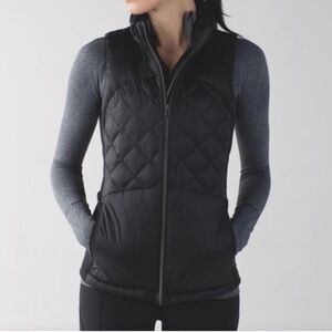 Lululemon Down For A Run Women's Black Quilted Vest